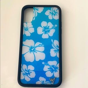 Blue Hibiscus Flower Wildflower Case